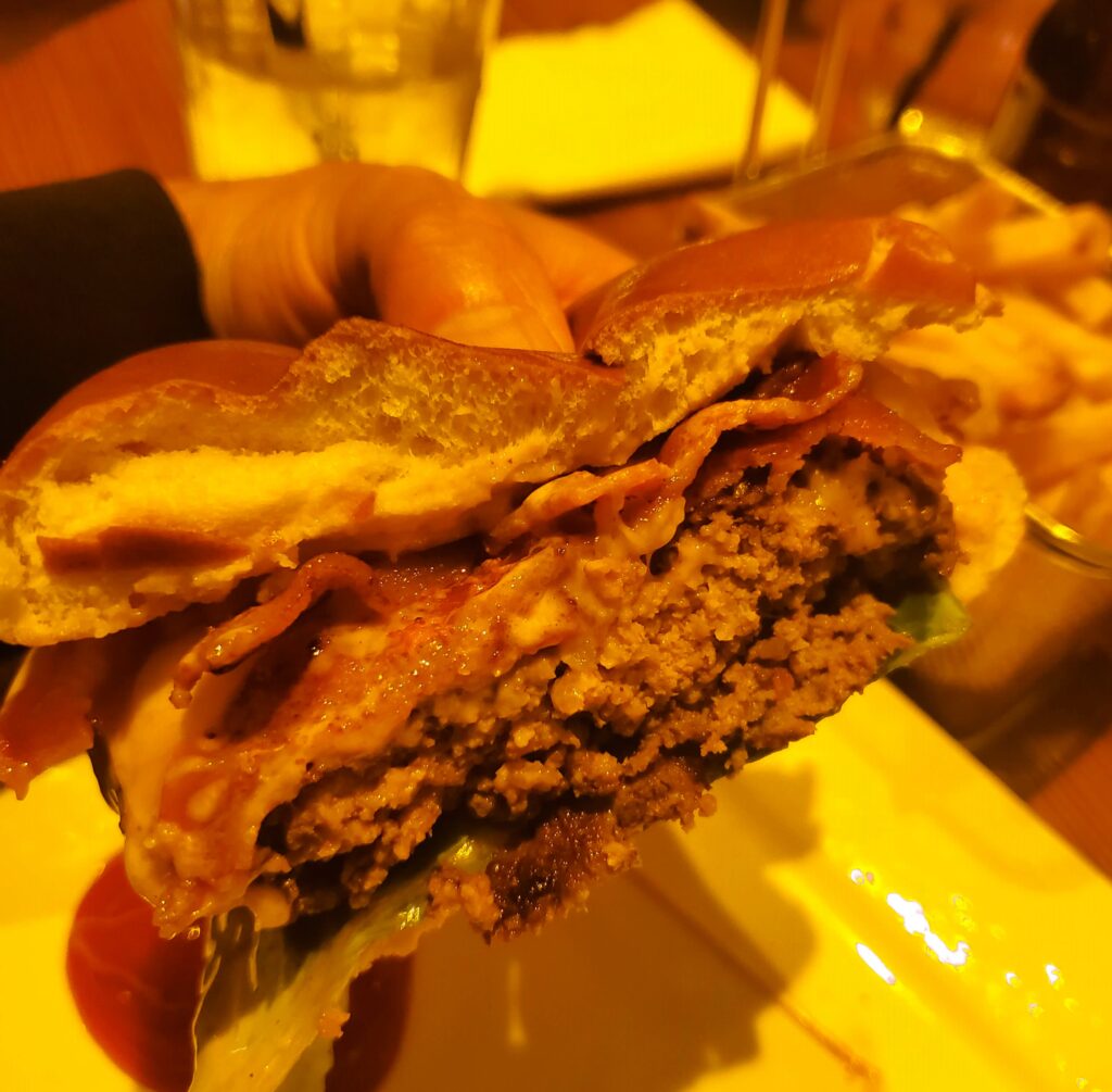 Bacon Cheeseburger at Broadway Burger in New York New York Las Vegas