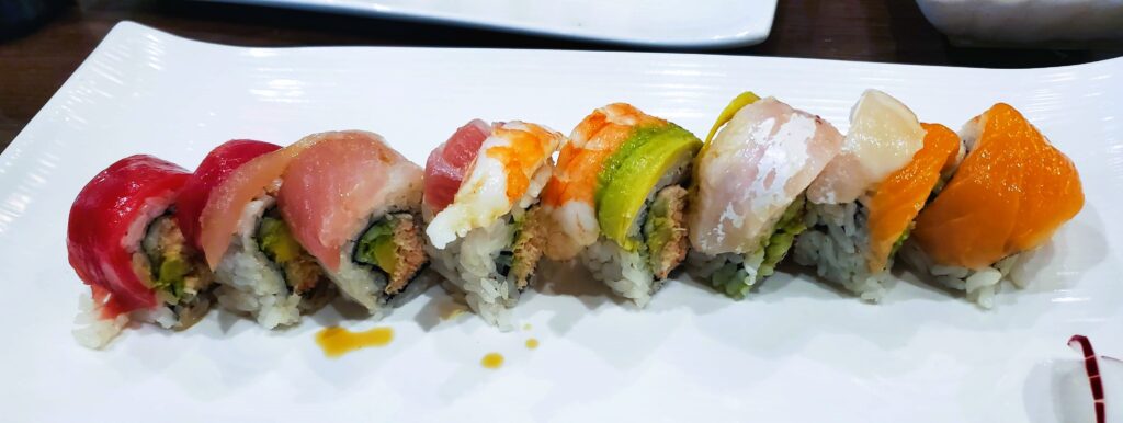 Rainbow Roll at Gurume Sushi