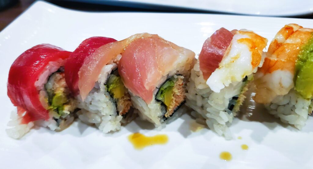 Rainbow Roll at Gurume Sushi