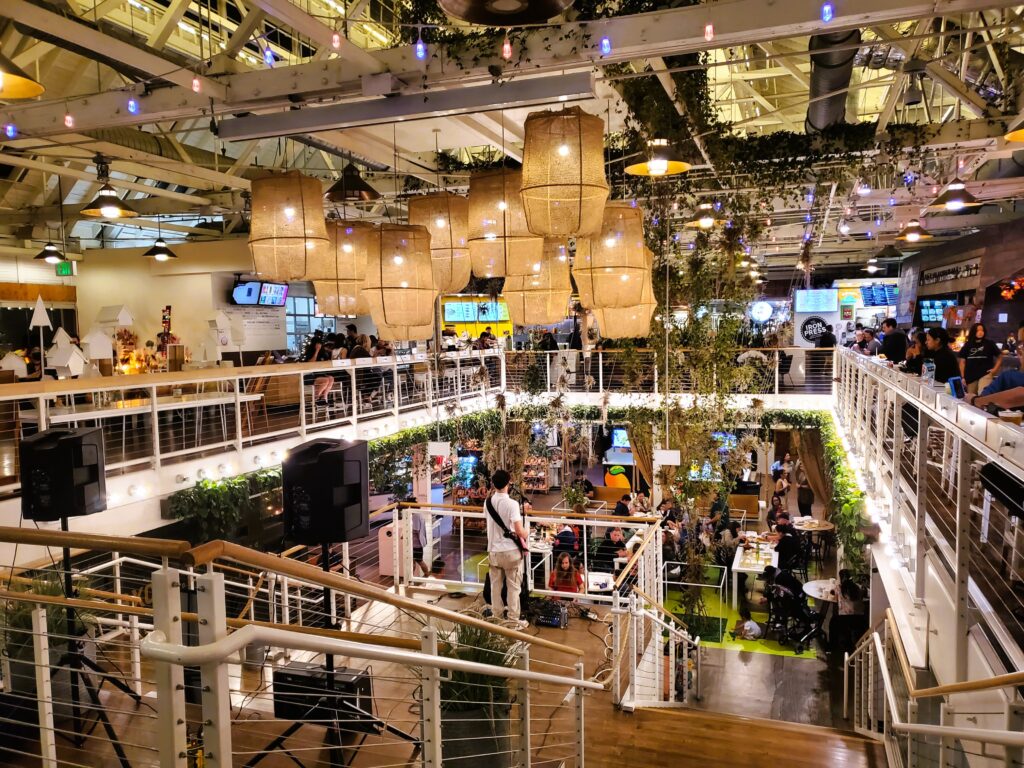 The second floor of the Anaheim Packing District