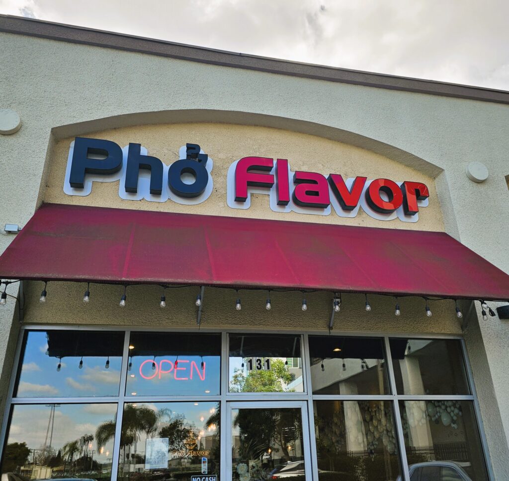 The front of Pho Flavor in Garden Grove, CA