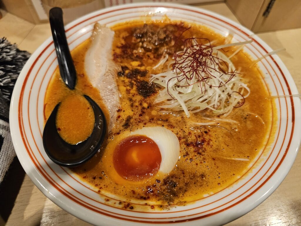 The bowl of Spicy Miso Ramen at Karaiichi Sapporo Ramen Susukino 