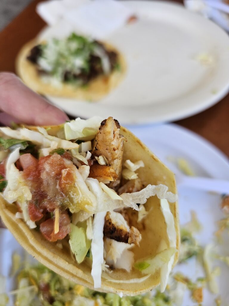 Blackened fish taco