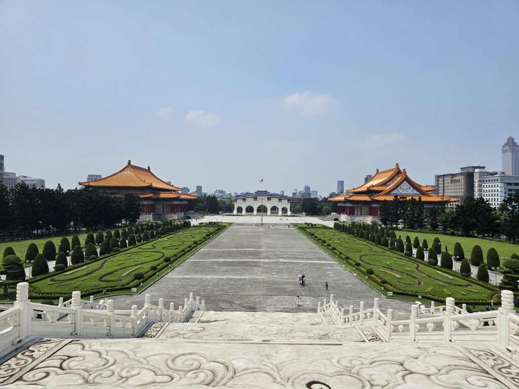 A view of the Chiang Kai-shek Memorial Hall premises from the main hall