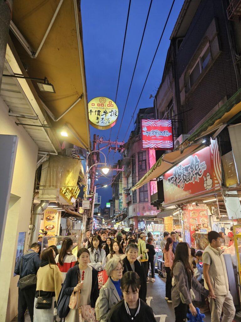 One of the main alley ways in Shilin Night Market